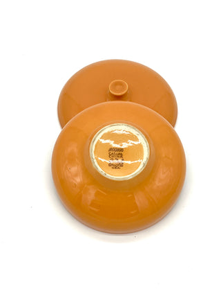 Todd Oldham Studio Collection - Russel Wright Iroquois Casual China Apricot Covered Sugar Bowl, Mid-Century Modern Pottery