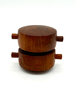 Todd Oldham Studio Collections - Jens Quistgaard for Dansk Teak Double-Barrel Salt Shaker & Pepper Mill