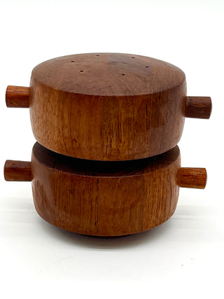 Todd Oldham Studio Collections - Jens Quistgaard for Dansk Teak Double-Barrel Salt Shaker & Pepper Mill