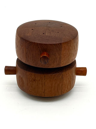 Todd Oldham Studio Collections - Jens Quistgaard for Dansk Teak Double-Barrel Salt Shaker & Pepper Mill