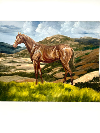 Todd Oldham Studio Collections - Found Horse Portrait Painting on Canvas Board