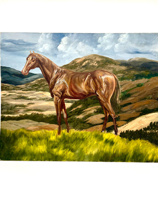 Todd Oldham Studio Collections - Found Horse Portrait Painting on Canvas Board