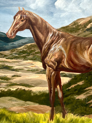 Todd Oldham Studio Collections - Found Horse Portrait Painting on Canvas Board