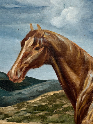 Todd Oldham Studio Collections - Found Horse Portrait Painting on Canvas Board