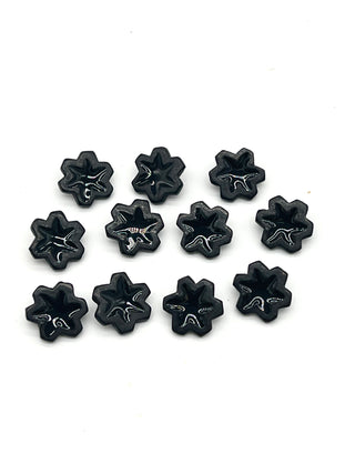 Set of 11 Vintage 1993 Signed Ebonized Black Lacquered Cartoon-Inspired Buttons