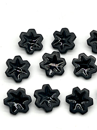 Set of 11 Vintage 1993 Signed Ebonized Black Lacquered Cartoon-Inspired Buttons
