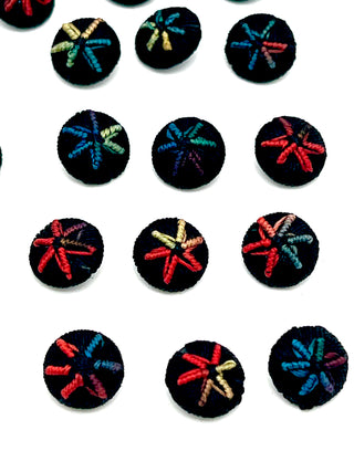 Set of 20 Antique / Vintage Zwirnknöpfe Thread-Wrapped Ring Buttons, Germany & Austria, Traditional Folk Art Cottage Industry Buttons
