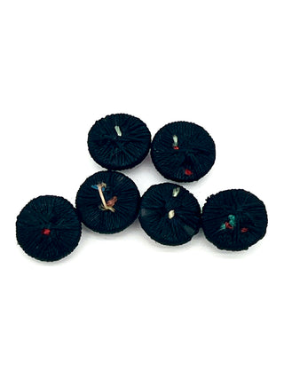 Set of 20 Antique / Vintage Zwirnknöpfe Thread-Wrapped Ring Buttons, Germany & Austria, Traditional Folk Art Cottage Industry Buttons