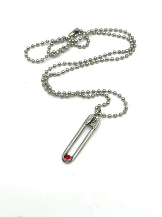 Vintage 1994 Todd Oldham Signed Safety Pin Charm Necklace, Spring 1994  “Dreams” Collection