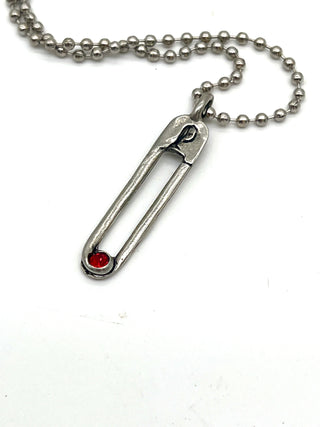 Vintage 1994 Todd Oldham Signed Safety Pin Charm Necklace, Spring 1994  “Dreams” Collection