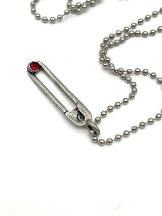 Vintage 1994 Todd Oldham Signed Safety Pin Charm Necklace, Spring 1994  “Dreams” Collection