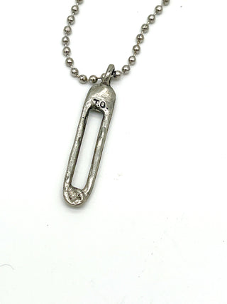 Vintage 1994 Todd Oldham Signed Safety Pin Charm Necklace, Spring 1994  “Dreams” Collection