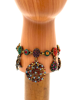 Spectacular Vintage Todd Oldham Fall 1996 Runway Sample Swarovski Crystal Choker Necklace – Reconstructed 1950s Jewelry Mold Medallions