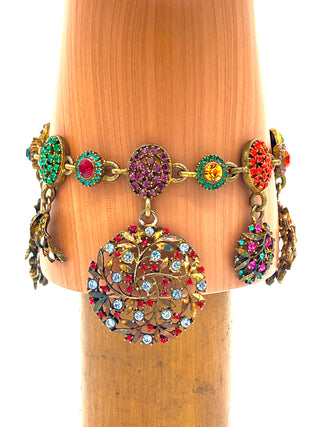 Spectacular Vintage Todd Oldham Fall 1996 Runway Sample Swarovski Crystal Choker Necklace – Reconstructed 1950s Jewelry Mold Medallions