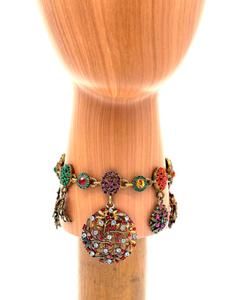 Spectacular Vintage Todd Oldham Fall 1996 Runway Sample Swarovski Crystal Choker Necklace – Reconstructed 1950s Jewelry Mold Medallions