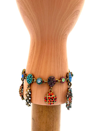 Spectacular Vintage Todd Oldham Fall 1996 Runway Sample Swarovski Crystal Choker Necklace – Reconstructed 1950s Jewelry Mold Medallions