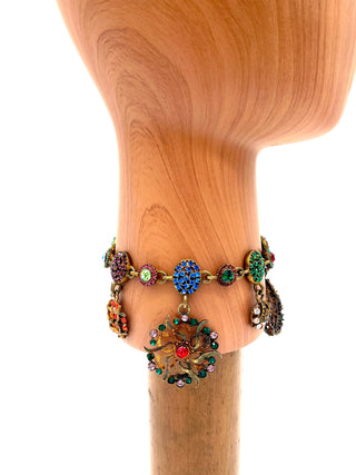 Spectacular Vintage Todd Oldham Fall 1996 Runway Sample Swarovski Crystal Choker Necklace – Reconstructed 1950s Jewelry Mold Medallions