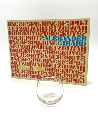 Signed Alexander Girard Monograph Paired With Rare Braniff Glass