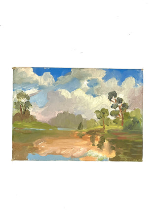 Todd Oldham Studio Collections - Small Found Landscape Vintage Painting
