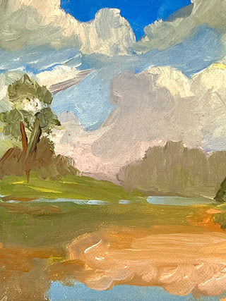 Todd Oldham Studio Collections - Small Found Landscape Vintage Painting