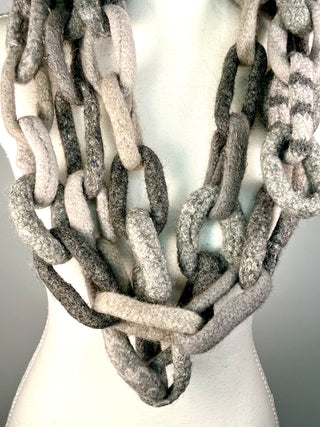 Todd Oldham Studio Collection - Hand Knitted Wool Chain Scarf