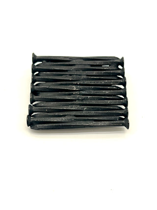Todd Oldham Spring 1994 “Dreams” Stack of Nails Belt Buckle, Ebonized Metal, Surrealist Fashion Accessory