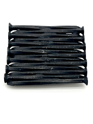 Todd Oldham Spring 1994 “Dreams” Stack of Nails Belt Buckle, Ebonized Metal, Surrealist Fashion Accessory