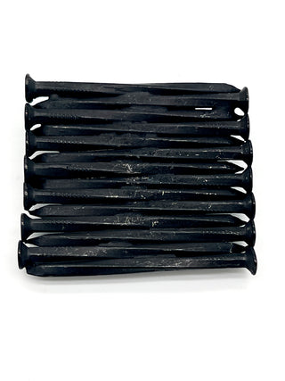 Todd Oldham Spring 1994 “Dreams” Stack of Nails Belt Buckle, Ebonized Metal, Surrealist Fashion Accessory