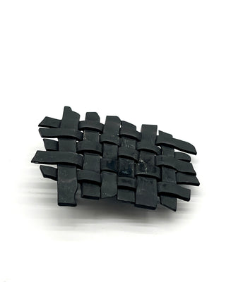 Vintage Todd Oldham Spring 1994 “Dreams” Ebonized Woven Metal Belt Buckle, Surrealist Sculptural Fashion Accessory