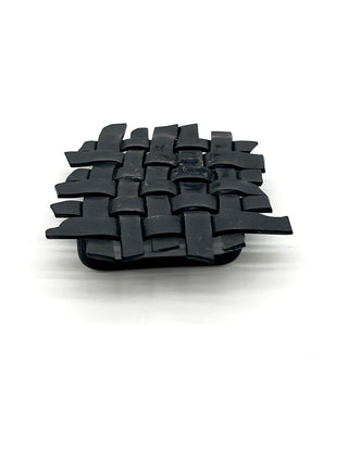 Vintage Todd Oldham Spring 1994 “Dreams” Ebonized Woven Metal Belt Buckle, Surrealist Sculptural Fashion Accessory