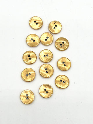 Set of 12 Vintage 1990s Todd Oldham 24kt Gold-Plated Buttons – The Perfect Little Gold Button