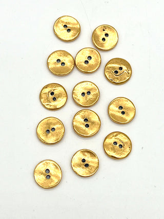 Set of 12 Vintage 1990s Todd Oldham 24kt Gold-Plated Buttons – The Perfect Little Gold Button
