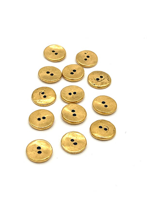 Set of 12 Vintage 1990s Todd Oldham 24kt Gold-Plated Buttons – The Perfect Little Gold Button