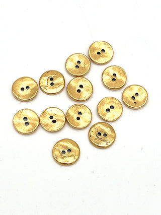 Set of 12 Vintage 1990s Todd Oldham 24kt Gold-Plated Buttons – The Perfect Little Gold Button
