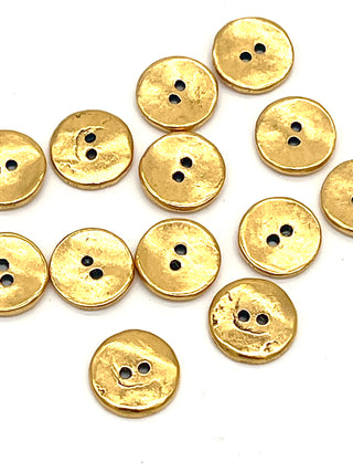 Set of 12 Vintage 1990s Todd Oldham 24kt Gold-Plated Buttons – The Perfect Little Gold Button