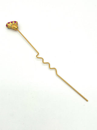 Vintage Todd Oldham Spring 1994 “Dreams” Runway Hair Pick  – 24kt Gold Plated with Swarovski Crystals