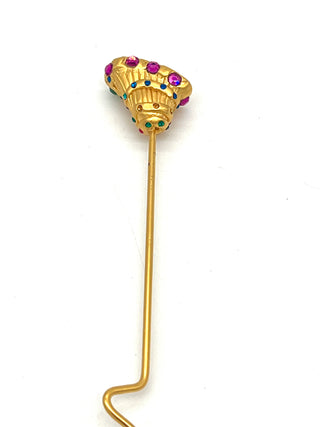 Vintage Todd Oldham Spring 1994 “Dreams” Runway Hair Pick  – 24kt Gold Plated with Swarovski Crystals