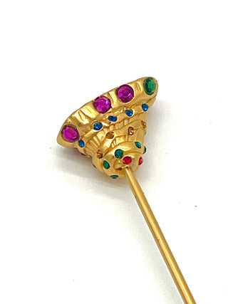 Vintage Todd Oldham Spring 1994 “Dreams” Runway Hair Pick  – 24kt Gold Plated with Swarovski Crystals