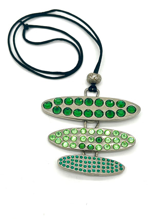 Vintage Todd Oldham Spring 1996 Runway Sample -  Graduated Pendant Necklace on Silk Cord