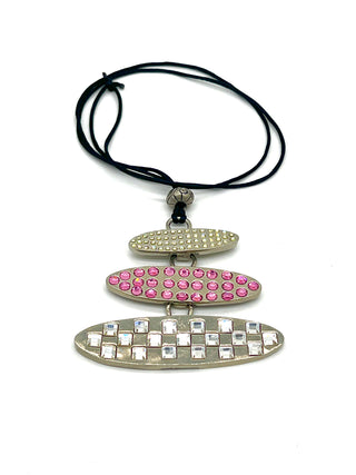 Vintage Todd Oldham Spring 1996 Runway Sample - Graduating Pendant Necklace on Silk Cord