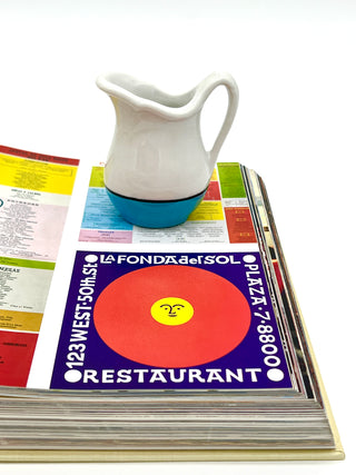 Signed Todd Oldham “Alexander Girard” Out-of-Print Monograph with Original La Fonda del Sol Creamer by Alexander Girard