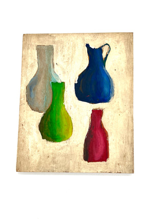Todd Oldham Studio Collection - “Four Vessels” — Found Still Life Painting