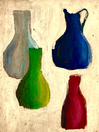 Todd Oldham Studio Collection - “Four Vessels” — Found Still Life Painting