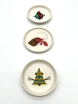 Charley Harper + Todd Oldham ♥ Fishs Eddy -  Small Dish Set of 3, c. 2000