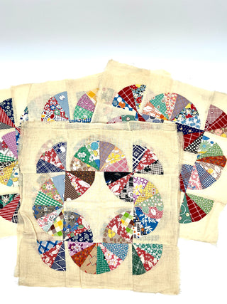 Todd Oldham Studio Collections - Vintage 1930s Dresden Plate Quilt Panels, Set of 4