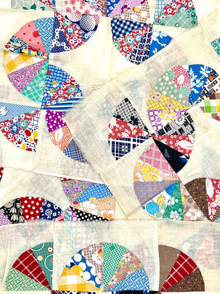 Todd Oldham Studio Collections - Vintage 1930s Dresden Plate Quilt Panels, Set of 4