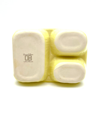 Todd Oldham Studio Collections - 2003 Lorena Barrezueta Chartreuse Porcelain Divided Take-Out Tray / Fine Porcelain Cast Utility Plate