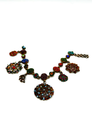 Spectacular Vintage Todd Oldham Fall 1996 Runway Sample Swarovski Crystal Choker Necklace – Reconstructed 1950s Jewelry Mold Medallions