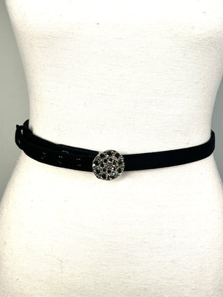 Todd Oldham Spring 1996 Signed And Dated Belt -  Swarovski Crystal Dot Belt Buckle