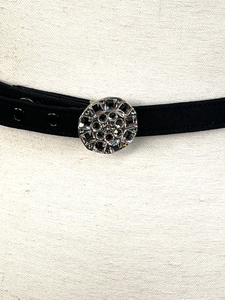 Todd Oldham Spring 1996 Signed And Dated Belt -  Swarovski Crystal Dot Belt Buckle